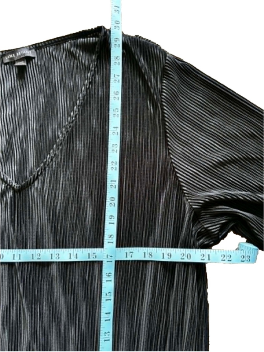 Women's Lane Bryant Pleated Blouse Black Size 22/24 - Picture 8 of 8